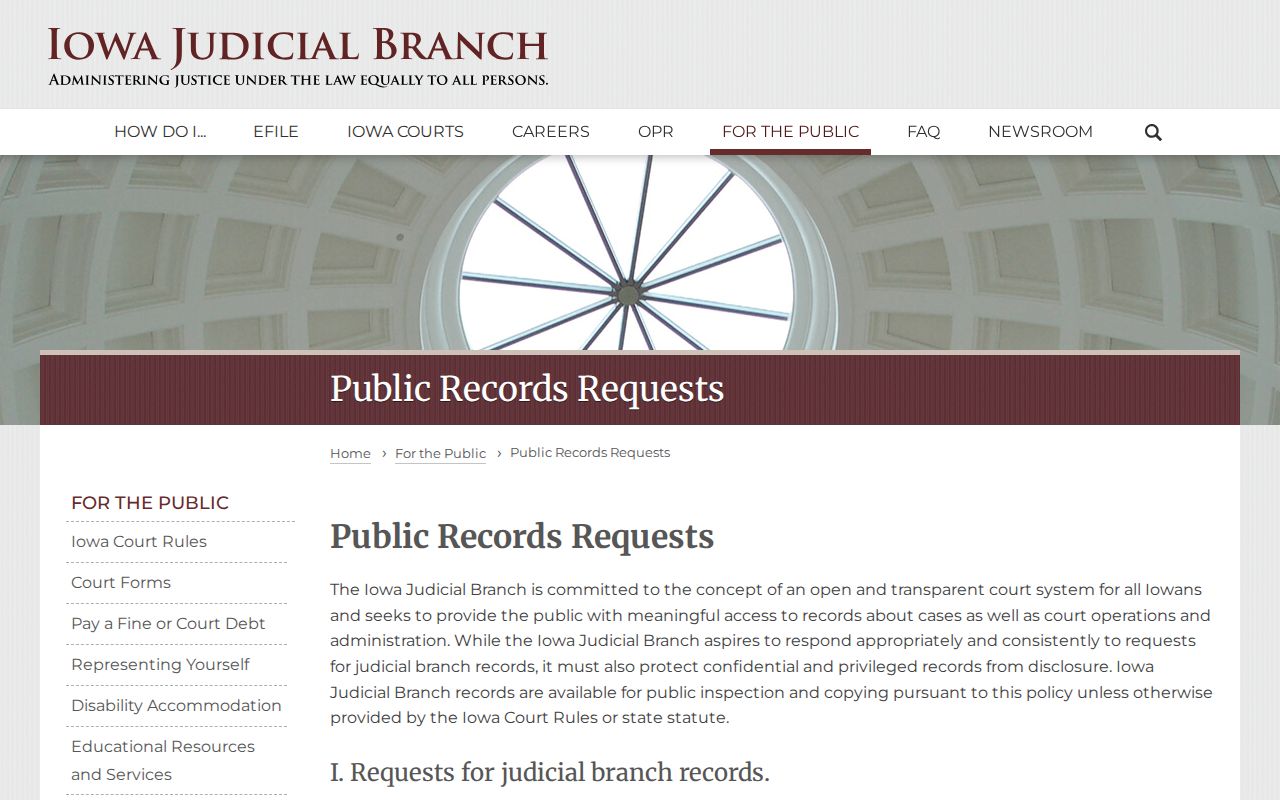 Jasper County warrant records request policy